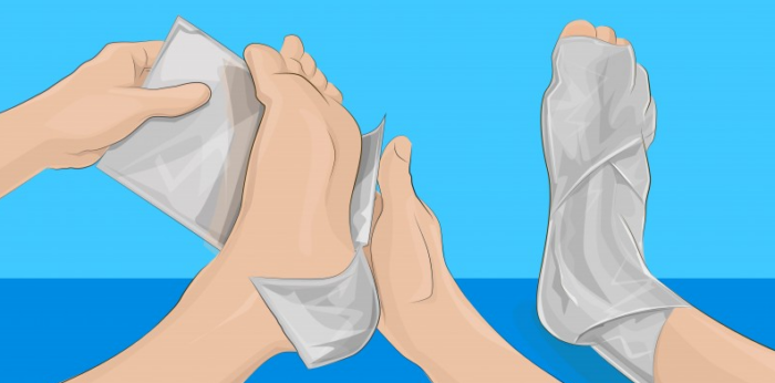 wrap feet aluminum foil